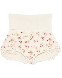 Magda Butrym - Floral-Print Lace Shorts - Lyst