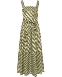 Liu Jo - Maxi-jurk Met Geometrische Print En Ceintuur - Lyst