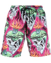 Philipp Plein - Love Tattoo Swim Shorts - Lyst