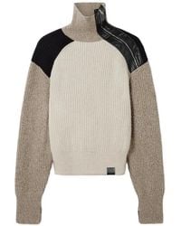 Stella McCartney - Zip-Panel Ribbed-Knit Sweater - Lyst