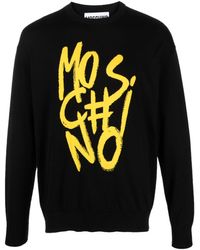 Moschino - Pullover mit Intarsien-Logo - Lyst