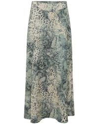 Ba&sh - Ciria Snakeskin-Print Maxi Skirt - Lyst