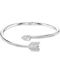 Swarovski - Idyllia Arrow-Motif Pavé Bangle - Lyst