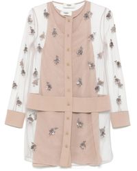Fendi - Tulle Short Dress - Lyst