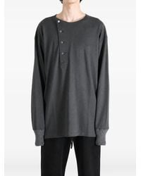 TAIGA TAKAHASHI - Asymmetric Button-Fastening T-Shirt - Lyst