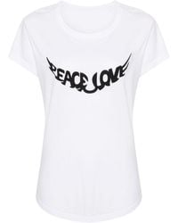 Zadig & Voltaire - T-shirt Walk Peace Love con stampa - Lyst