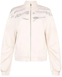 Liu Jo - Sweat Zippé À Logo Strassé - Lyst