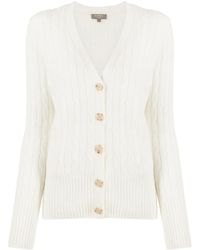 N.Peal Cashmere - Cardigan En Maille Torsadée À Col V - Lyst