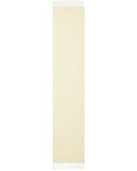 Tory Burch - Monogram-Pattern Fringed Scarf - Lyst