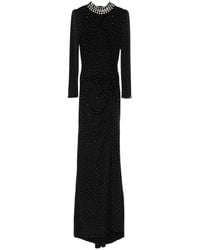Nissa - Robe Longue À Ornements En Cristal - Lyst