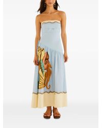 FARM Rio - Rio Souvenir Strapless Side Ties Maxi Dress - Lyst