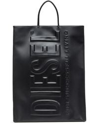 DIESEL - Dsl 3D L-Tote grande in PU con logo 3D - Lyst