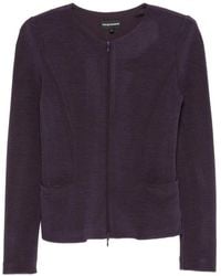 Emporio Armani - Zipped Blazer Jacket - Lyst
