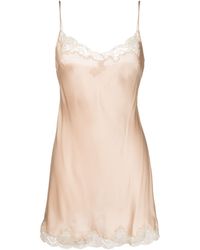 Carine Gilson - Calais Caudry-lace Silk Slip Dress - Lyst