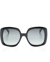 Gucci - Web-Stripe Square-Frame Sunglasses - Lyst