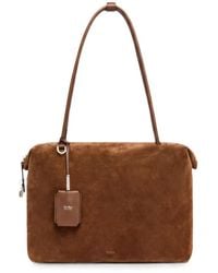 Max Mara - Zip-Fastening Suede Shoulder Bag - Lyst