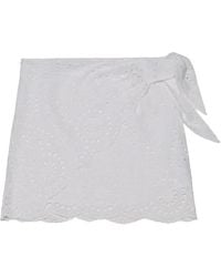 MC2 Saint Barth - Nyra Broderie-Anglaise Mini Skirt - Lyst