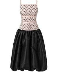 Nafsika Skourti - Astra Bloom Crystal-Embellished Midi Dress - Lyst