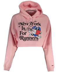 Tommy Hilfiger - Graphic-Print Cropped Hoodie - Lyst