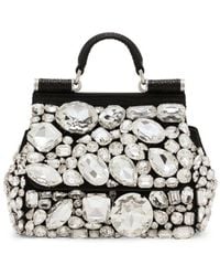 Dolce & Gabbana - Mini Sicily Crystal-embellished Tote Bag - Lyst