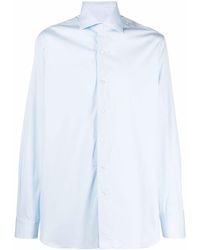 Barba Napoli - French Collar Long-sleeve Cotton Shirt - Lyst