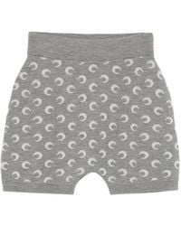 Marine Serre - Moon Jacquard Knitted Shorts - Lyst