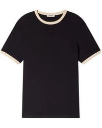 Sandro - Two-Tone Patch T-Shirt - Lyst