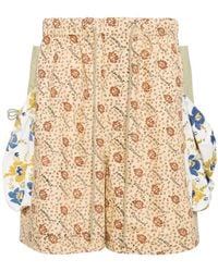 STORY mfg. - Contrast Floral-print Organic Cotton Shorts - Lyst