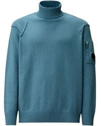 C.P. Company - Roll-Neck Patch-Pocket Jumper - Lyst