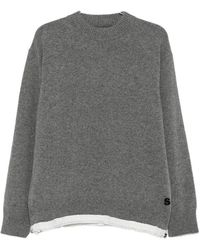 Sacai - Logo-Patch Drawstring Sweater - Lyst