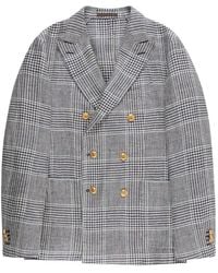 Slowear - Double-Breasted Houndstooth Blazer - Lyst