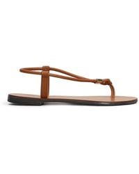 NICOLAS LAINAS - Leather Flat Sandals - Lyst