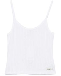 Sporty & Rich - Pointelle-Knit Camisole Top - Lyst