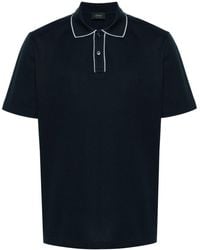Brioni - Embroidered-logo Cotton Polo Shirt - Lyst