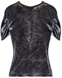 Giorgio Armani - Sheer-Panel Top - Lyst