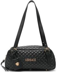 Versace - Kleine Schultertasche mit Steppmuster - Lyst