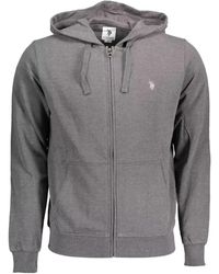 U.S. POLO ASSN. - Logo-Embroidered Zip-Up Hoodie - Lyst