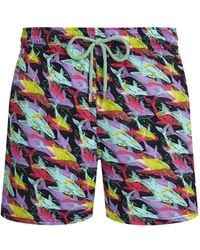 Vilebrequin - Whales Offset Drawstring Swim Shorts - Lyst