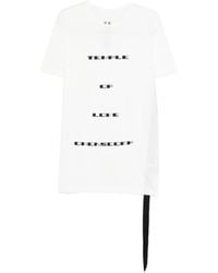 Rick Owens - Crew Neck Front Print T-Shirt - Lyst