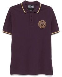 Versace Jeans Couture - Poloshirt Mit V-Emblem - Lyst