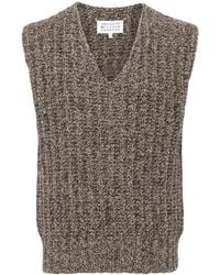 Maison Margiela - V-Neck Chunky-Knit Vest - Lyst