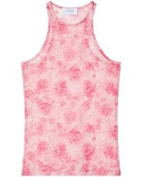 Off-White c/o Virgil Abloh - Off Stamp Roses Mesh Racer To Powder Pin - Lyst