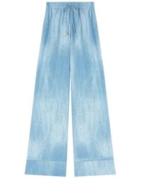 Ermanno Scervino - Palazzohose mit Jeans-Print - Lyst