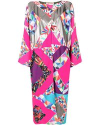 Olympiah - Colour-block Patchwork Cotton-blend Kimono - Lyst