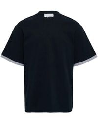 Jil Sander - T-Shirt À Bords Rayés - Lyst