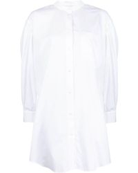 Simone Rocha - Band-collar Cotton Shirt Dress - Lyst