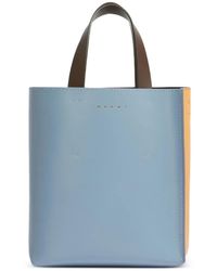 Marni - Museo Colour-Block Leather Tote Bag - Lyst