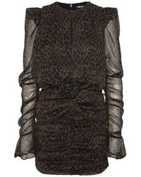 ROTATE BIRGER CHRISTENSEN - Rotate Animal Print Mini Dress - Lyst