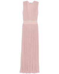Antonino Valenti - V-Neck Pleated Maxi Dress - Lyst
