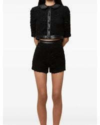 Contessa Mills - Blair Leather-Trim Shorts - Lyst